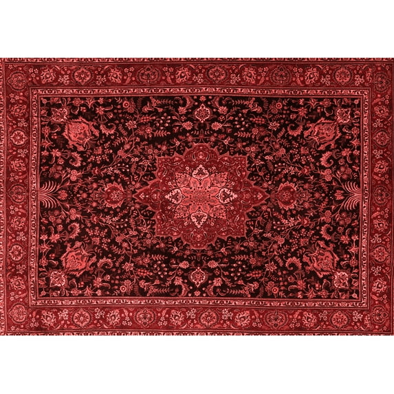 Ahgly Company Indoor Rectangle Medallion Red Traditional Area Rugs, 3' x 5'
