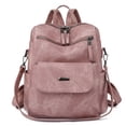 thumbnail image 1 of LHSHID Women Backpack PU Leather Designer Travel Backpack Fashion Shoulder Handbag for Women Pink, 1 of 6