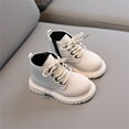 thumbnail image 6 of Unisex Girls Boys Zipper Frosted Leather Round Toe Lace Up Ankle Boots Non-Slip Waterproof Comfort Work Boot (Toddler/Little Kid), 6 of 9