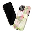 thumbnail image 3 of Vintage Floral Patchwork Phone Case, Pastel Pink Green Garden Style iPhone Cover, Elegant Protective Case for iPhone 17 16 15 14 13 12 11 Pro Max Plus Mini, 3 of 6