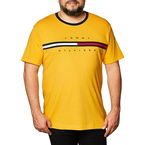 Tommy Hilfiger Mens Short Sleeve Logo T-Shirt XX-Large Golden Rod-pt