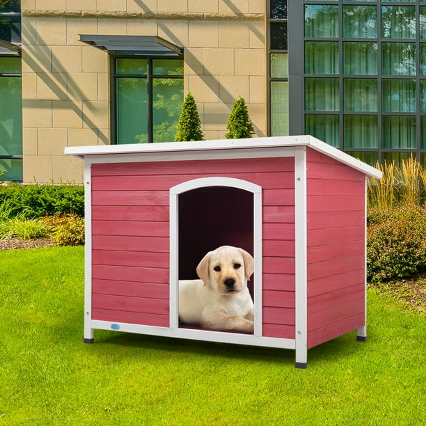 Coziwow Small Wooden Dog House Pet Shelter Cage Doggie Home Weather