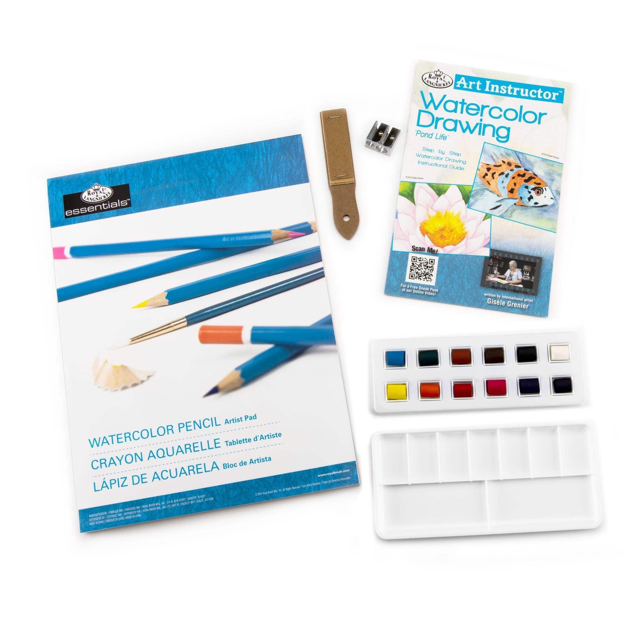 Royal & Langnickel Pond Life Watercolor Drawing Art Set - 30pc