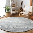 thumbnail image 2 of SAFAVIEH Parma Benedict Geometric Shag Area Rug, Grey/Ivory, 6'7" x 6'7" Round, 2 of 8