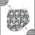 thumbnail image 4 of Air Balloon Dining Chair Pad, Travel Adventures Clouds Doodle Striped Background, Water Resistant Pillow with Straps for Kitchen Seats, 2 Pieces Set, Multicolor, by Ambesonne, 4 of 5