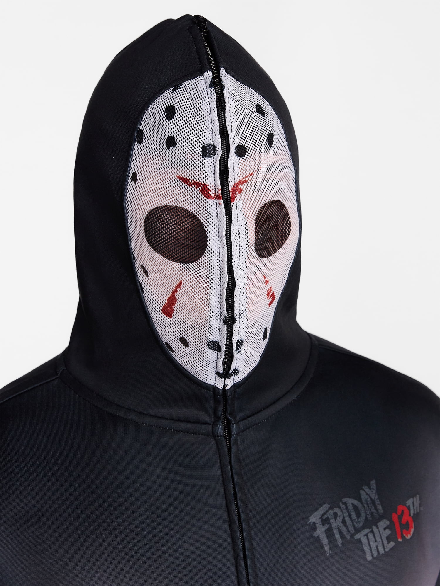 Friday the 13th Men's Jason Mask Cosplay Graphic Hoodie Sweatshirt Halloween, Sizes XS-3XL