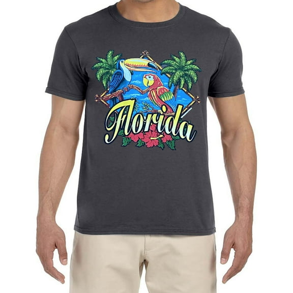 Tropical Bird Supplies Florida T-shirt Mens Graphic Tees Short Sleeve