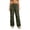 Pants # Army Green, variant on Womens Parachute Pants High Waisted Baggy Trousers Elastic Drawstring Waist Multi Flap Pockets Knee Dart Detailing Adjustable Cinch Hem Streetwear Bottoms