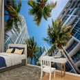 thumbnail image 2 of Peel and Stick Wallpaper Waterproof Downtown Miami Wall Mural Decor Self Adhesive and Removable 100in x 144in, 2 of 8