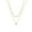 Layered Gold, variant on Layered Gold Necklaces for Women - Gold Plated Set 14.5" & 16.5" + 2" Extension with Small Round Faux Diamond Pendant, Trendy CZ Diamond Solitaire Necklace for Women with Lobster Clasp