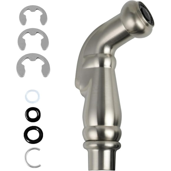 ERDS-Universal Sink Sprayer Attachment for Kitchen Faucet, Kitchen Side Sprayer Head Compatible with Delta, Moen, Kohler and Other OEM Brands Pull Out Spray Head, Brushed Nickel, Classic Design