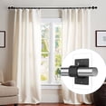 thumbnail image 4 of Armscye 8-Pack Black No Drill Curtain Rod Brackets, Self Adhesive Adjustable Curtain Rod Holders, Nail-Free Heavy Duty Wall Hooks for Apartment, Bedroom, Livingroom, 4 of 7