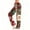 01-Deep Red, variant on Women's Snowflake and Christmas Tree Flannel Pajama Pants, Sleepwear - White - S