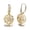 Gold, variant on 14K Yellow Gold Plated Caged with Crystals Rose Lever Back Earrings