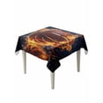 thumbnail image 2 of Basketball, Tablecloth Square Table Cloth 60x60, Waterproof Outdoor Table Cloth Decorative Table Cover Protectors, Sports Black Orange Washable Table Cover for Kitchen Dinning Party, 2 of 8