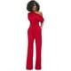 thumbnail image 2 of Diseño de moda, pantalones de pierna ancha con botones integrados y cuello inclinado de color sólido clásico, duraderos y lavables., 2 of 6