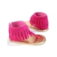 thumbnail image 3 of Nicesee Infant Baby Girls Tassel Sandal Summer Shoes Anti-slip Newborn Prewalker 0-18 Months, 3 of 7