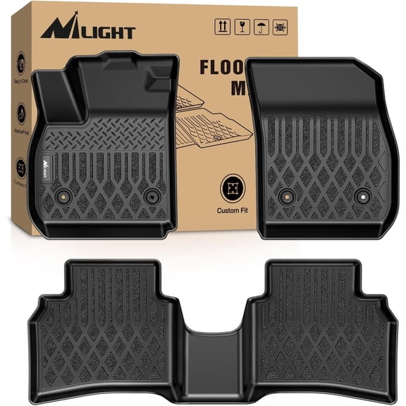 Nilight TPE Floor Mats for Buick Envision 2021 2022 2023 2024 2025 All Weather Custom Fit Heavy Duty Floor Liners