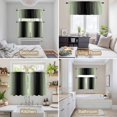 thumbnail image 6 of Light Green Black Ombre Kitchen Curtains Sets for Windows 36 Inch Length, Modern Gradient Abstract Art Rod Pocket Window Treatments Tier Curtains and Valances Set for Bedroom/Bathroom, 6 of 8