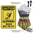 thumbnail image 6 of Caution Slippery When Wet or ICY Sign 8x12 inches 35 Mil Aluminum Warning Sign UV Protected and Waterproof DIY, 6 of 8