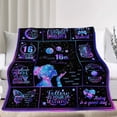 thumbnail image 2 of LHSHID Sweet 16 Gifts for Girls 16th Birthday Gifts for Girls Gifts for 16 Year Old Girl 16 Year Old Girl Birthday Gift Ideas Sweet 16th Birthday Decorations for Girls Throw Blanket 30"x40", 2 of 7