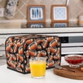 thumbnail image 5 of Toaster Covers 2 Slice, orange American football Rugby black Waterproof Bread Machine Cover Fits for Standard 2 Slice Toasters, Home Decor Toaster Protection with Hanging Rope, 5 of 7