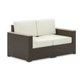thumbnail image 3 of Homestyles Palm Springs Brown Outdoor Loveseat, Armchair Pair and Two Side Tables, 3 of 7