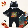 thumbnail image 2 of Gubotare Baby Rompers Boys Long Sleeve Toddler Baby Boy Halloween Pumpkin Romper Long Sleeve One Piece Jumpsuit Outfit Holiday Clothes 0 3 6 9 12 18 24 Months (Green,3-6 Months), 2 of 9