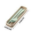 thumbnail image 3 of VQPeo Reusable Travel Utensils Set with Case, 3 Sets Wheat Straw Portable Knife Fork Spoons Cutlery, Plastic Tableware for Travel Picnic Camping, 3 of 5