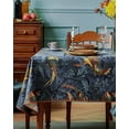 thumbnail image 3 of Rectangle Table Cloth, William Morris Jungle Nightingale Table Cover, Hand-Screen Printed Rich Color Table Cover,for Home Decor,Indoor Outdoor Dining,Picnic,Kitchen(55x87inch/140x220cm), 3 of 4