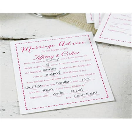 Hortense b Hewitt 35706P Personalized Marriage Advice Cards