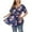 Blue summer womens Shirt, variant on T-Shirts for Women Trendy, Womens Floral Printed Tunic Tops Short Sleeve V Neck Flowy Swing Blouses Casual Loose Shirts for Women