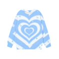 thumbnail image 6 of LOINRODI Girls Graphic Pullover Sweatshirt, Relaxed Fit Crewneck Stretchy Long Sleeve Cute Printed Fall Transition Outfits Blue Size 7-8, 6 of 7