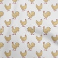 thumbnail image 1 of oneOone Georgette Viscose Light Green Fabric Rooster Cock Sewing Craft Projects Fabric Prints By Yard 42 Inch Wide, 1 of 4