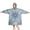 Blue Ethnic Mandala, variant on Wearable Oversized Blanket,Blue Ethnic Bird Pattern Wearable Blanket Hoodie for Adults,Cozy Hooded Blankets with Super Pockets,Super Warm Fuzzy Pullover for Women & Men