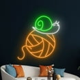 thumbnail image 5 of Handmadetneonsign Snail Knit Yarn Ball Neon Sign, Yarn Ball Neon Led Art Decor, Snail Wall Decor, 5 of 5