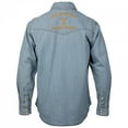 thumbnail image 2 of Yellow Stone Dutton Ranch Logo Light Wash Denim Shirt-XLarge, 2 of 6