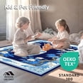 thumbnail image 4 of ODIKA 8'x10' Machine Washable Non-Slip Area Rug, Artful Geometric Topiary Inspiration High Traffic Rug with Pad, Blue, 29168, 4 of 8