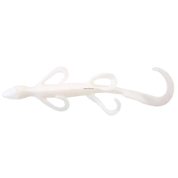 Zoom Fishing Lures 002045-SP Lizard 6 Inch Fishing Lure 9 Per Package White Pearl