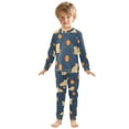 thumbnail image 6 of FORMRS Long Sleeve Top and Pants Pajama Set for Niños 2-Piece Sleepwear, Sizes 18M-8Y, Blue Capybaras, 6 of 6