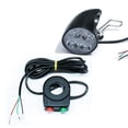 thumbnail image 1 of Dsseng 36/48V eBike Light Scooter Lamp Electric Bicycle 4 LED Front Headlight w/ Horn, 1 of 7