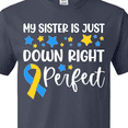 thumbnail image 4 of Inktastic My Sister Is Just Down Right Perfect- Down Syndrome Awareness Ribbon T-Shirt, 4 of 5