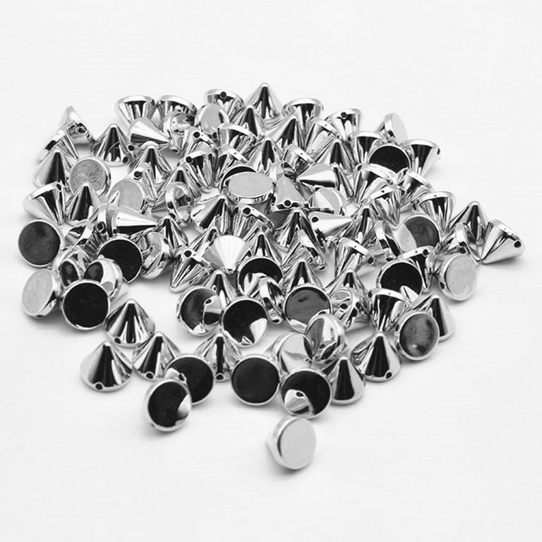 Clearance Spike Beads Spike Charms Rivet Cone Stud (8pcs / 6mm x 11mm / Silver) Heavy Metal Jewelry Gothic Spike Bracelet Spike Necklace CHM1122