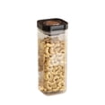 thumbnail image 1 of Contenedor hermético de 2300 ml para almacenar alimentos, recipiente sellado con tapa a presión para harina, granos y arroz, organizador de cocina de acrílico con tapa de imitación madera, tarro de, 1 of 9
