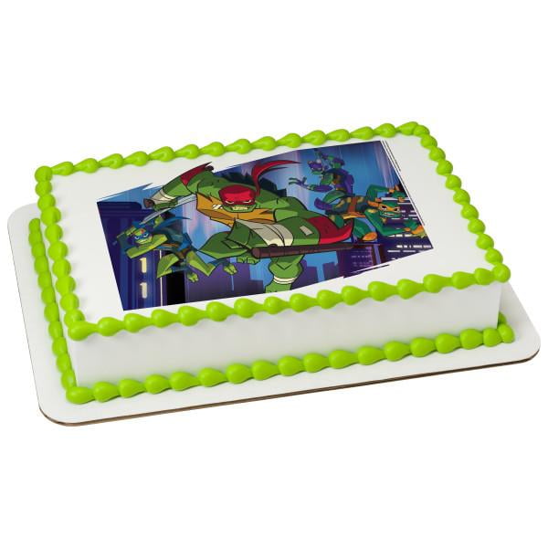 Edible Teenage Mutant Ninja Turtles TMNT Personalised Birthday Cake Topper 