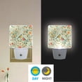thumbnail image 2 of Yayeee LED Plug in Night Light for The Home with Auto Dusk to Dawn Light Sensors, 2 Pack, Green Floral Pattern, 2 of 6