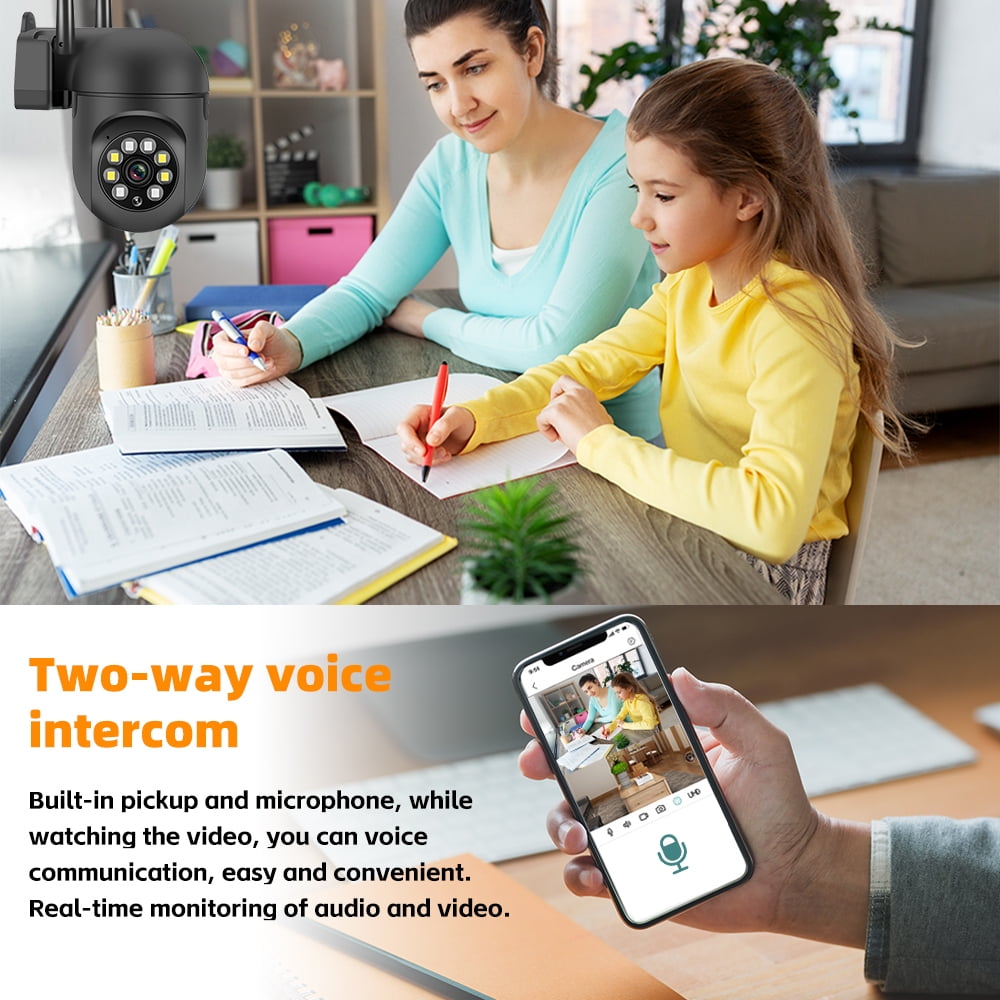 5G Wifi Surveillance Camera,DFITO Wireless Home Security Camera with Night Vision Motion Detection