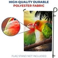 thumbnail image 4 of America Forever Summer Bird Duo Garden Flag 12.5 x 18 inches Lovebird Kissing Palm Leaves Tropical Sunset in Paradise Double Sided Seasonal Yard Outdoor Decorative Coastal Bird Garden Flag, 4 of 5