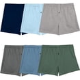 thumbnail image 2 of Men's Soft Stretch Waistband Knit Boxers, 5-Pack, 2 of 3