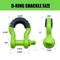 thumbnail image 6 of Off Road Snatch Strap Recovery Kit, 10 Ton Heavy Duty Snatch Block Pulley with 3" x8' Tree Saver Strap and 2Pcs 3/4" D Ring Shackles, Winching Accessories for Truck Car SUV ATV, 6 of 7